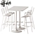 Modern Outdoor Bar Set Furniture 3D model small image 1