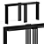 Modern Black Marble Console Table 3D model small image 1