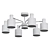 Elegant Glass Chandelier INGRID 6 3D model small image 3