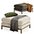 Versatile Owen Ottoman in 2 Colors 3D model small image 1