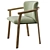 Elegant Ash Wood Armchair Elegance 3D model small image 2