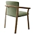 Elegant Ash Wood Armchair Elegance 3D model small image 3