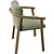 Elegant Ash Wood Armchair Elegance 3D model small image 4