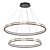 Double Ring LED Chandelier Range 3D model small image 1