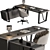 Executive Suite Manager Desk Set 3D model small image 1