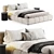 Elegant Boss Dream Velvet Bed 3D model small image 2