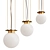 Elegant Glass Opal Pendant Light 3D model small image 1