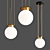 Elegant Glass Opal Pendant Light 3D model small image 2