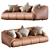 Modern London Style Sofa Bed 3D model small image 1