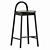 Elegant Circle Half-bar Stool 3D model small image 1