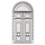 Classic Tempera Door 3D Model 3D model small image 6