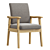 Contemporary Cotton Armchair: Small Space Solution 3D model small image 1