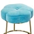 Velvet Flower Vanity Stool 3D model small image 4