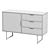 Industrial Chic Loft Design Dresser 3D model small image 4