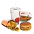 Fast Food Set Bundle 3D model small image 1