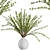 Elegant Dry Flower Branch Bouquet 3D model small image 1