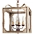 Weathered Wood Cube Chandelier 3D model small image 1