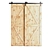 Double Wooden Barn Doors Set 3D model small image 4