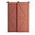 Double Wooden Barn Doors Set 3D model small image 5