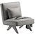 MARTYN Fabric Chair, Modern Design 3D model small image 7