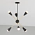 Retro-Inspired Sputnik Chandelier 3D model small image 3