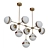 Elegant Art Deco Lightstar Chandeliers 3D model small image 1