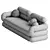 Sleek Tube Sofa Design 3D model small image 4