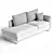 Chic Modular Lounge Collection 3D model small image 3