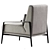 Stylish MODENA Fabric Armchair 3D model small image 5