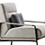 Stylish MODENA Fabric Armchair 3D model small image 7