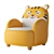 LINSY KIDS Yellow Cat Armchair 3D model small image 4