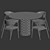 Luxury Dining Set 227 3D model small image 4