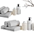 Modern Bathroom Accessory Set V12 3D model small image 2