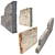 Vintage Ruined Walls Pack 3D model small image 7