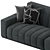 Flannel Upholstered Cozy Modern Sofa 3D model small image 4