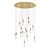 Diamond Spark Brass Pendant Light 3D model small image 3