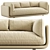 Luxury Comfort Lunetta Sofa Bed 3D model small image 2