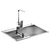 Sleek Stainless Steel Kitchen Sink 3D model small image 2