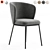 Plush Boucle Dining Armchair 3D model small image 4