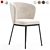 Plush Boucle Dining Armchair 3D model small image 6