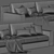 Luxury Marac 2 Seat Sofa 3D model small image 3