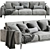 Modern BoConcept Carlton 3 Seater 3D model small image 2