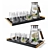 Elegant Glass Decanter Set 4 3D model small image 2