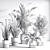 Modern Indoor Plant Set 3D 3D model small image 2