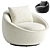 Sleek Bloom Club Armchair 3D model small image 1