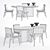 Elegant Caracole Dining Set with Textures 3D model small image 3