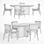 Elegant Caracole Dining Set with Textures 3D model small image 5