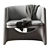 Contemporary Cursa Armchair Design 3D model small image 4