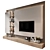 Sleek Plywood TV Shelf Design 3D model small image 2