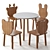 Rumekids Fauna Kids Table Set 3D model small image 1